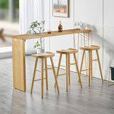 Glam Style 1/2/4 Pieces Bar Table Set Rectangle Bar Table with Wood Stools