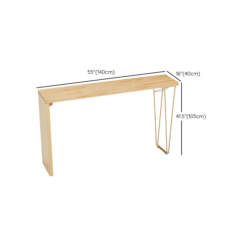 Glam Style 1/2/4 Pieces Bar Table Set Rectangle Bar Table with Wood Stools