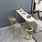 Free Form Pub-Set, 1/2/3-teiliges Bartisch- und Hocker-Set aus Metall und Samt