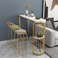 Free Form Pub-Set, 1/2/3-teiliges Bartisch- und Hocker-Set aus Metall und Samt
