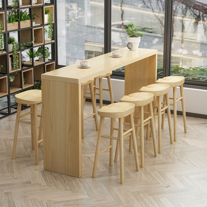 1/2/5/9-teiliges Barhocker- und Tischset aus massivem Holz für Pub-Esszimmer