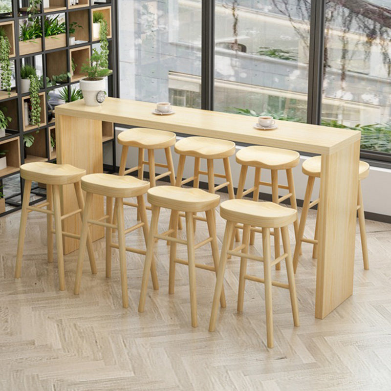 1/2/5/9-teiliges Barhocker- und Tischset aus massivem Holz für Pub-Esszimmer