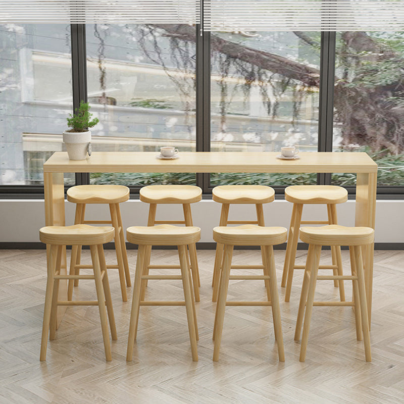 1/2/5/9-teiliges Barhocker- und Tischset aus massivem Holz für Pub-Esszimmer