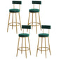 Metal Pub Set 1/3/4 Pcs Rectangle Bar Table with Stone Top and Upholstered Bar Stools Green 29.5"H Stool (Set of 4) Clearhalo 'Bar Furniture' 'furn' 'furn_home_bar_bar_sets' 'Furniture' 'Home Bars & Bar Sets' 'home_bar_bar_sets' 'Kitchen & Dining Furniture' 6389013