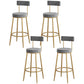 Metal Pub Set 1/3/4 Pcs Rectangle Bar Table with Stone Top and Upholstered Bar Stools Gold Gray 29.5"H Stool (Set of 4) Clearhalo 'Bar Furniture' 'furn' 'furn_home_bar_bar_sets' 'Furniture' 'Home Bars & Bar Sets' 'home_bar_bar_sets' 'Kitchen & Dining Furniture' 6389014