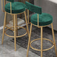 Metal Pub Set 1/3/4 Pcs Rectangle Bar Table with Stone Top and Upholstered Bar Stools Clearhalo 'Bar Furniture' 'furn' 'furn_home_bar_bar_sets' 'Furniture' 'Home Bars & Bar Sets' 'home_bar_bar_sets' 'Kitchen & Dining Furniture' 6389018