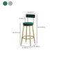 Metal Pub Set 1/3/4 Pcs Rectangle Bar Table with Stone Top and Upholstered Bar Stools Clearhalo 'Bar Furniture' 'furn' 'furn_home_bar_bar_sets' 'Furniture' 'Home Bars & Bar Sets' 'home_bar_bar_sets' 'Kitchen & Dining Furniture' 6389027