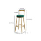 Metal Pub Set 1/3/4 Pcs Rectangle Bar Table with Stone Top and Upholstered Bar Stools Clearhalo 'Bar Furniture' 'furn' 'furn_home_bar_bar_sets' 'Furniture' 'Home Bars & Bar Sets' 'home_bar_bar_sets' 'Kitchen & Dining Furniture' 6389028