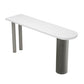 Juego de mesa de bar blanca contemporánea, mesa de bar con tapa de piedra de 1/3/5 piezas y taburetes de cuero