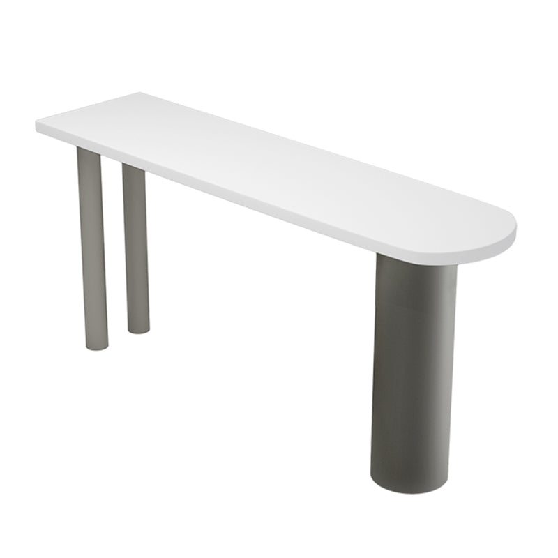 Juego de mesa de bar blanca contemporánea, mesa de bar con tapa de piedra de 1/3/5 piezas y taburetes de cuero