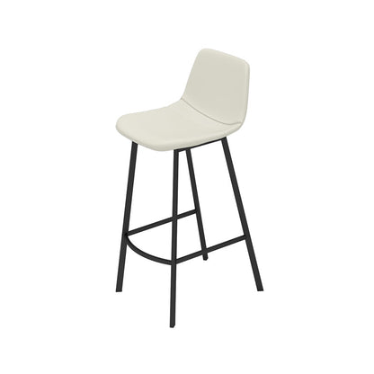 Juego de mesa de bar blanca contemporánea, mesa de bar con tapa de piedra de 1/3/5 piezas y taburetes de cuero