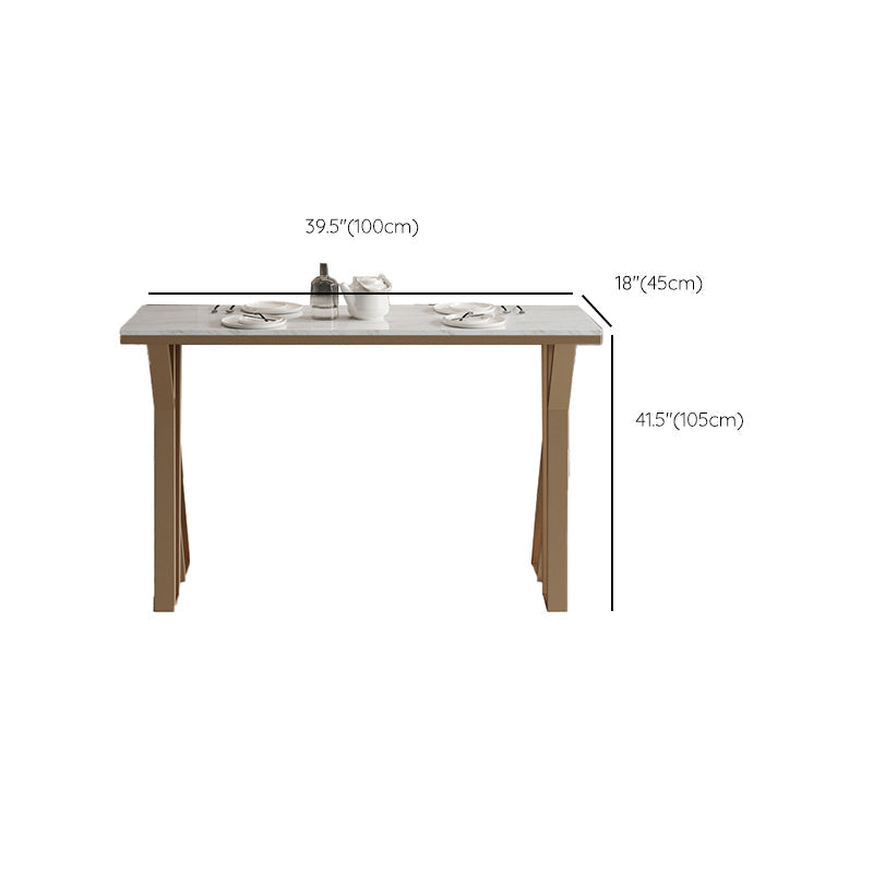 1/5 Pieces Pub Dining Set Glam Rectangular Table and Stool for Bar