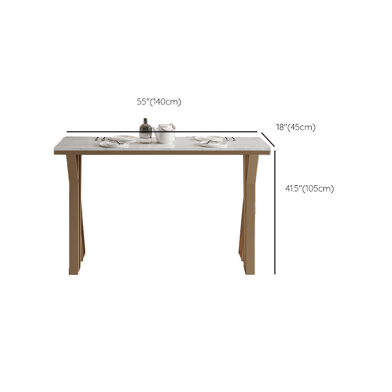 1/5 Pieces Pub Dining Set Glam Rectangular Table and Stool for Bar