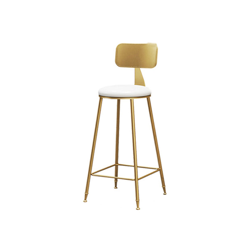 1/5 Pieces Bar Stool and Table Set Solid Wood Pub Dining Set White-Gold 30"H Stool (Single) Clearhalo 'Bar Furniture' 'furn' 'furn_home_bar_bar_sets' 'Furniture' 'Home Bars & Bar Sets' 'home_bar_bar_sets' 'Kitchen & Dining Furniture' 6389256