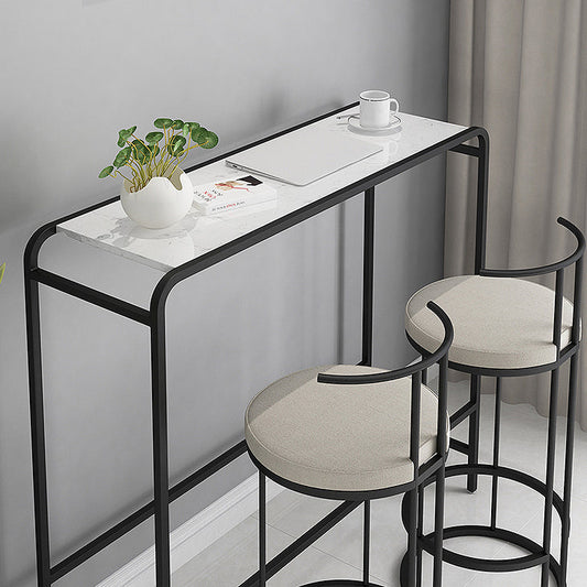 Industrial Pub Dining Set 1/3 Pieces Rectangular Table and Stool Clearhalo 'Bar Furniture' 'furn' 'furn_home_bar_bar_sets' 'Furniture' 'Home Bars & Bar Sets' 'home_bar_bar_sets' 'Kitchen & Dining Furniture' 6389270