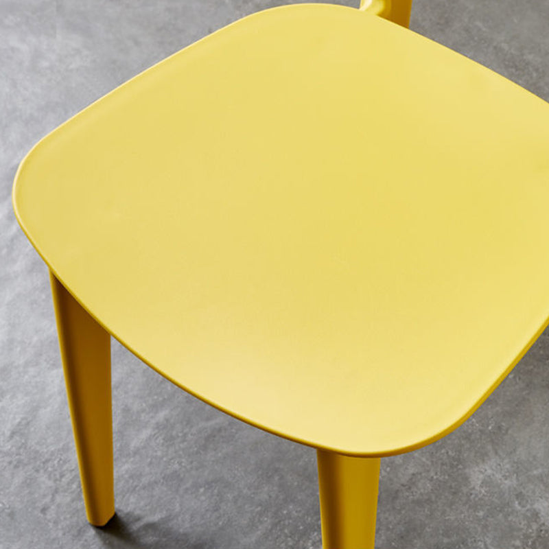 Contemporary Kitchen Dining Side Chair Open Back Plastic Chair