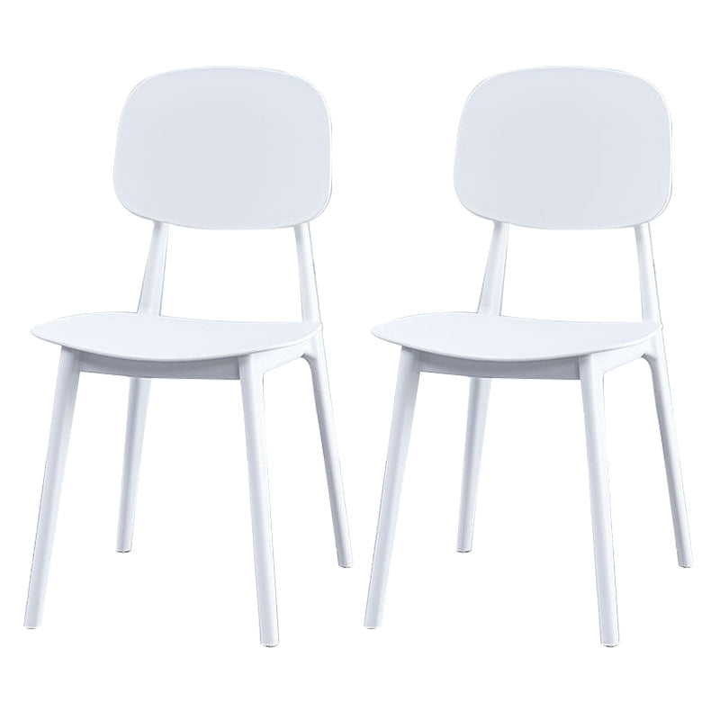 Contemporary Kitchen Dining Side Chair Open Back Plastic Chair