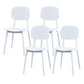 Contemporary Kitchen Dining Side Chair Open Back Plastic Chair