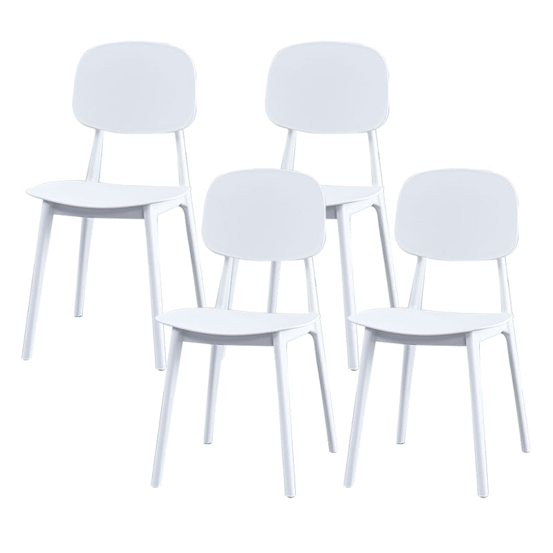 Contemporary Kitchen Dining Side Chair Open Back Plastic Chair