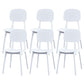Contemporary Kitchen Dining Side Chair Open Back Plastic Chair