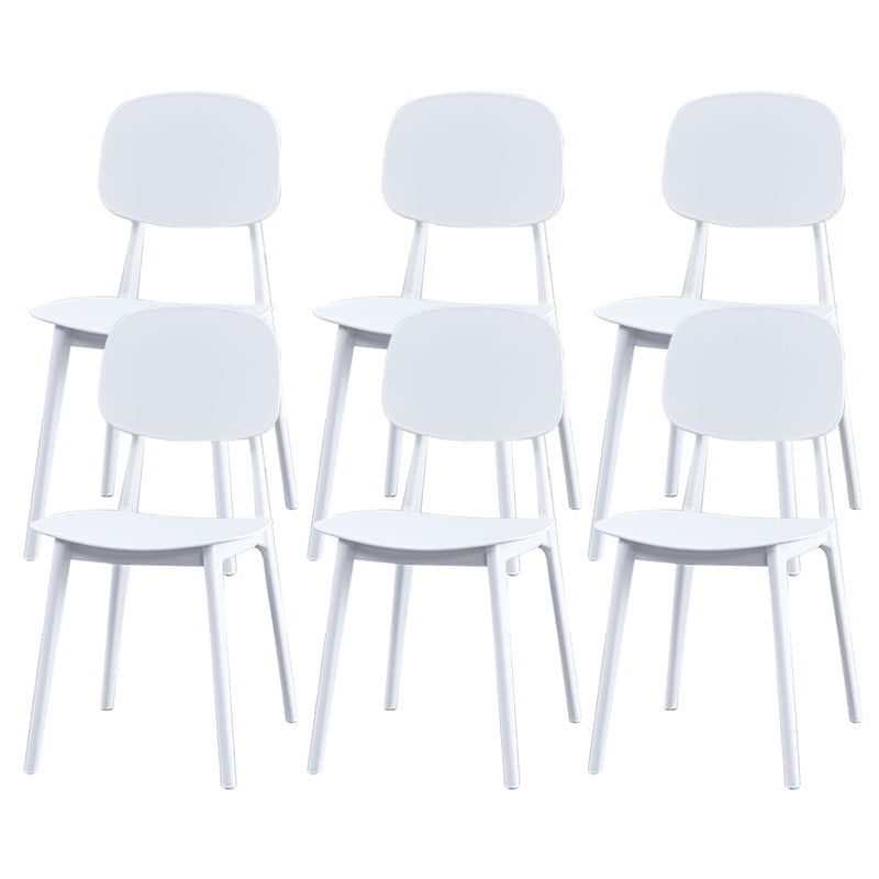 Contemporary Kitchen Dining Side Chair Open Back Plastic Chair