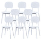 Contemporary Kitchen Dining Side Chair Open Back Plastic Chair