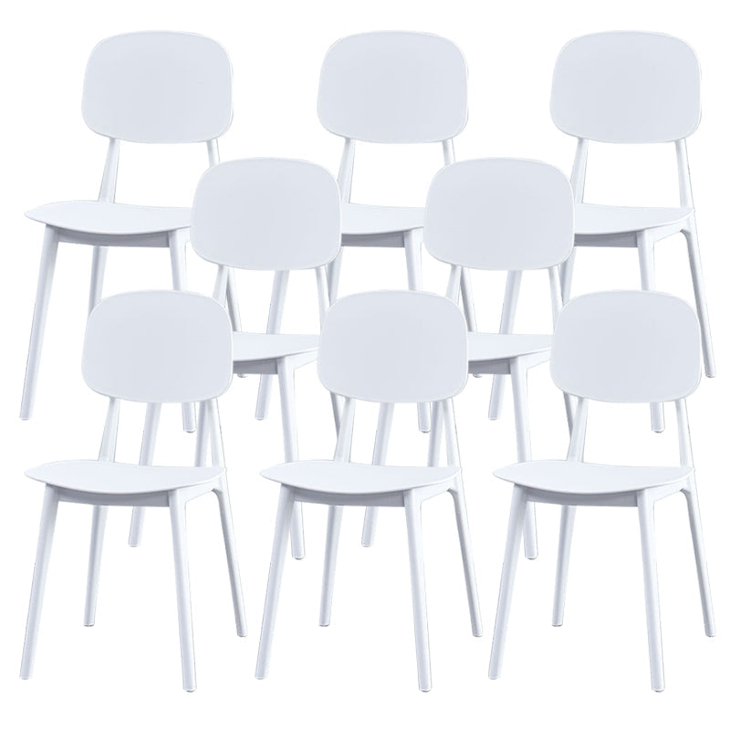 Contemporary Kitchen Dining Side Chair Open Back Plastic Chair