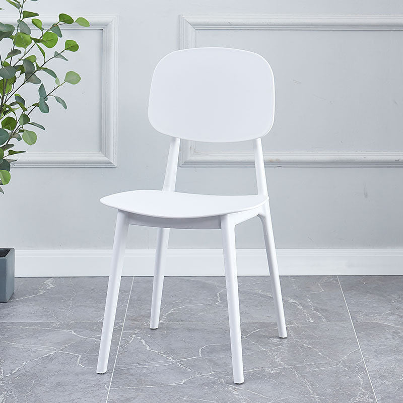 Contemporary Kitchen Dining Side Chair Open Back Plastic Chair