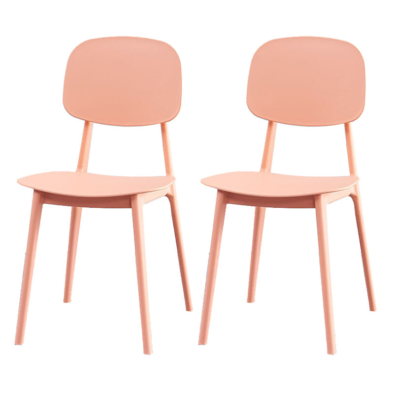 Contemporary Kitchen Dining Side Chair Open Back Plastic Chair