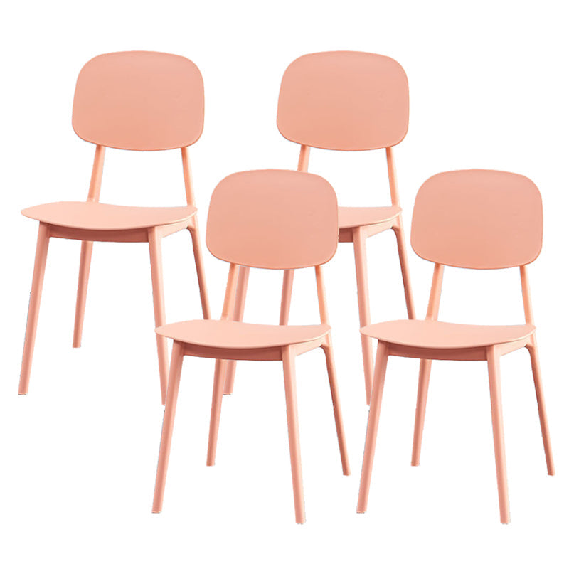 Contemporary Kitchen Dining Side Chair Open Back Plastic Chair