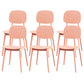 Contemporary Kitchen Dining Side Chair Open Back Plastic Chair