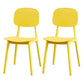Contemporary Kitchen Dining Side Chair Open Back Plastic Chair