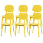 Contemporary Kitchen Dining Side Chair Open Back Plastic Chair