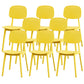 Contemporary Kitchen Dining Side Chair Open Back Plastic Chair