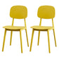 Contemporary Kitchen Dining Side Chair Open Back Plastic Chair