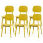 Contemporary Kitchen Dining Side Chair Open Back Plastic Chair