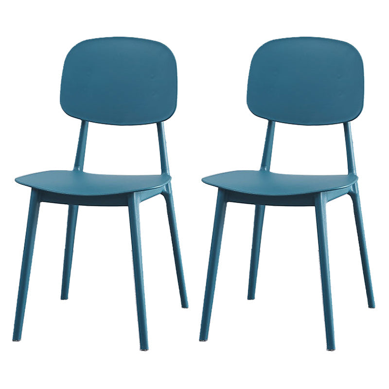 Contemporary Kitchen Dining Side Chair Open Back Plastic Chair