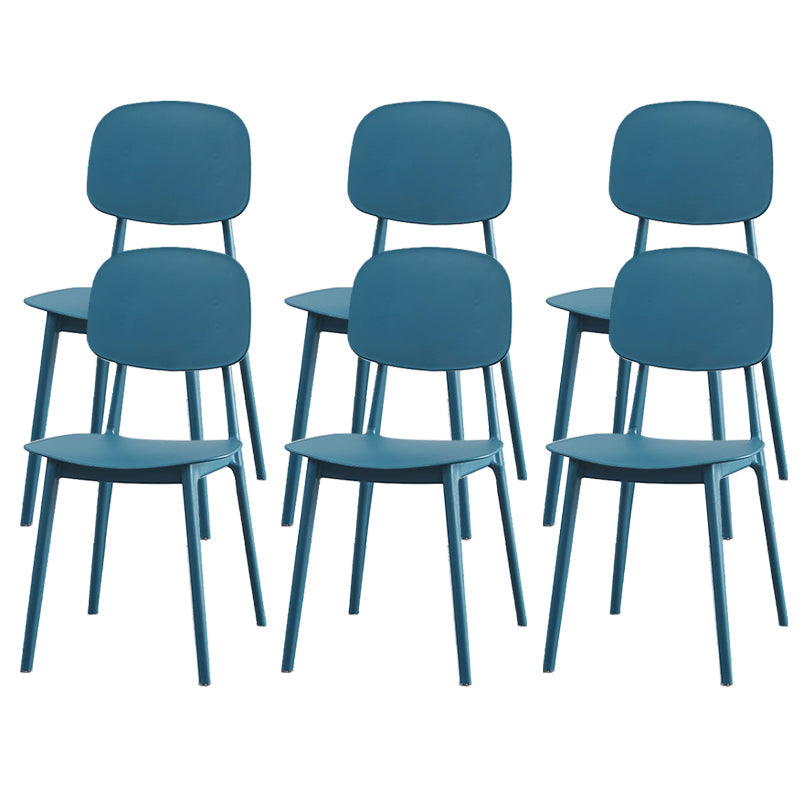 Contemporary Kitchen Dining Side Chair Open Back Plastic Chair