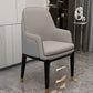 Glam Style Parsons Arm Chair Leather Dining Chair for Living Room