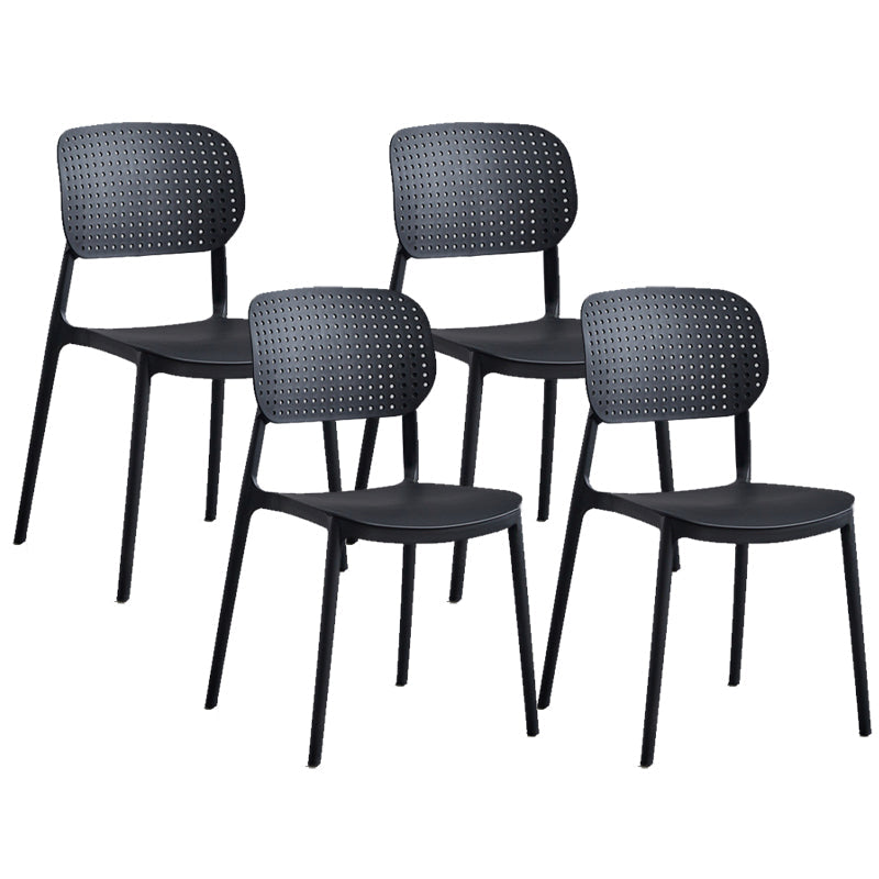 モダンホームキッチンチェアオープンバックプラスチック製ダイニングサイドチェア