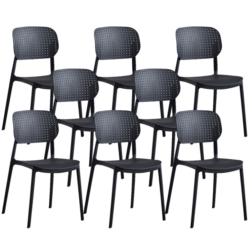 モダンホームキッチンチェアオープンバックプラスチック製ダイニングサイドチェア