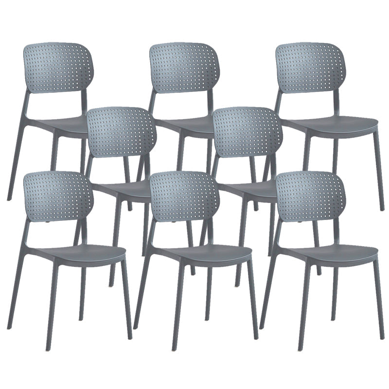 モダンホームキッチンチェアオープンバックプラスチック製ダイニングサイドチェア