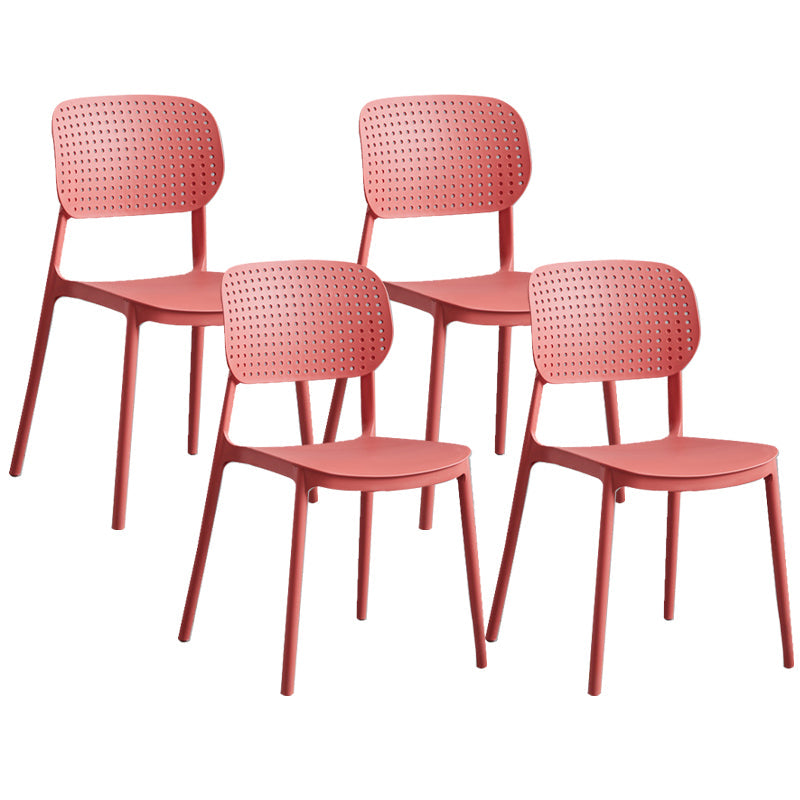 モダンホームキッチンチェアオープンバックプラスチック製ダイニングサイドチェア