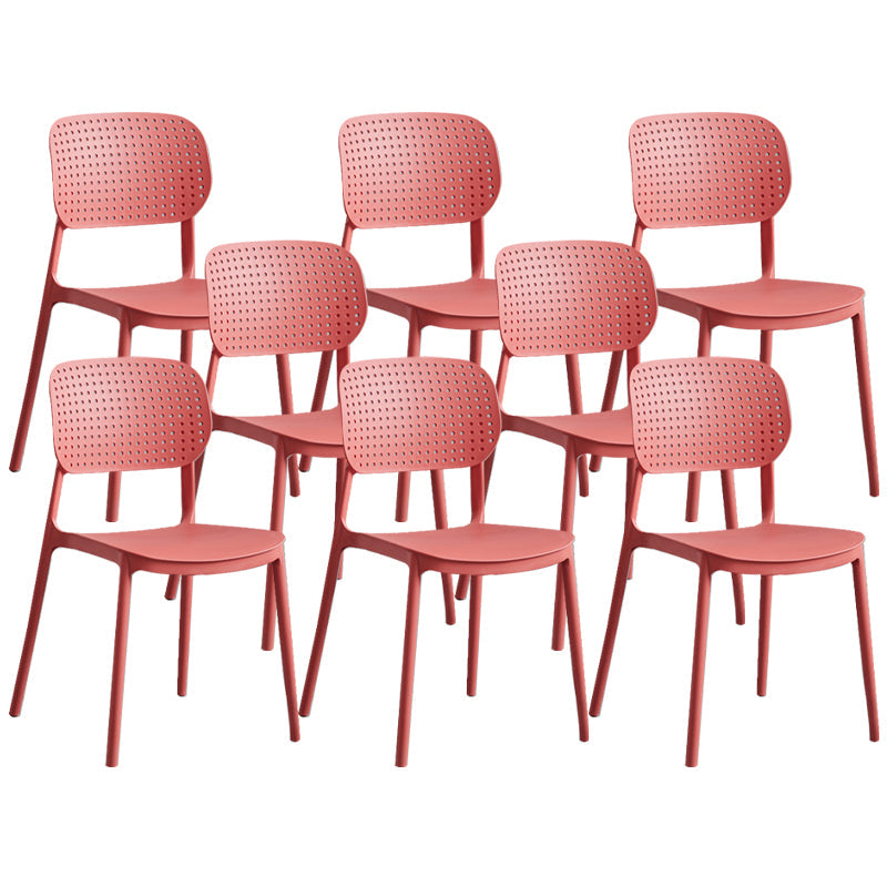 モダンホームキッチンチェアオープンバックプラスチック製ダイニングサイドチェア