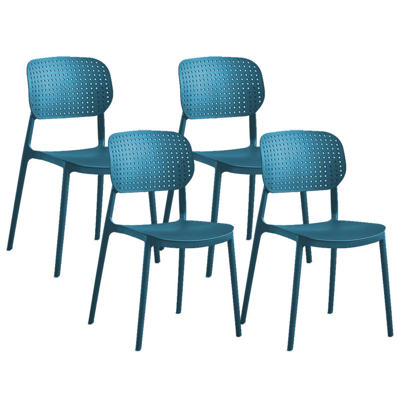 モダンホームキッチンチェアオープンバックプラスチック製ダイニングサイドチェア