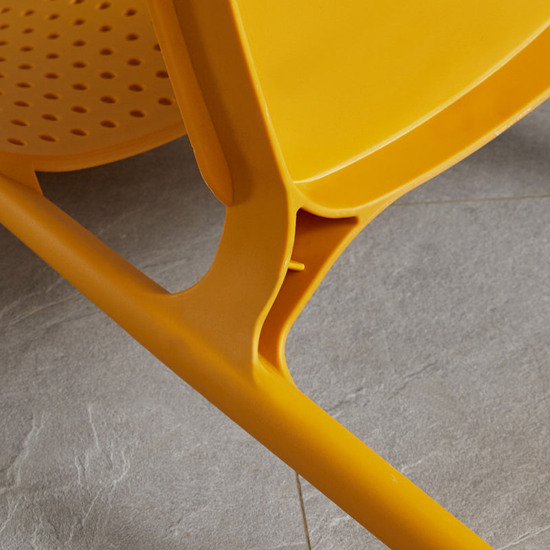 モダンホームキッチンチェアオープンバックプラスチック製ダイニングサイドチェア