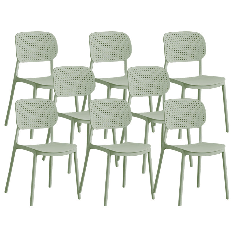 モダンホームキッチンチェアオープンバックプラスチック製ダイニングサイドチェア