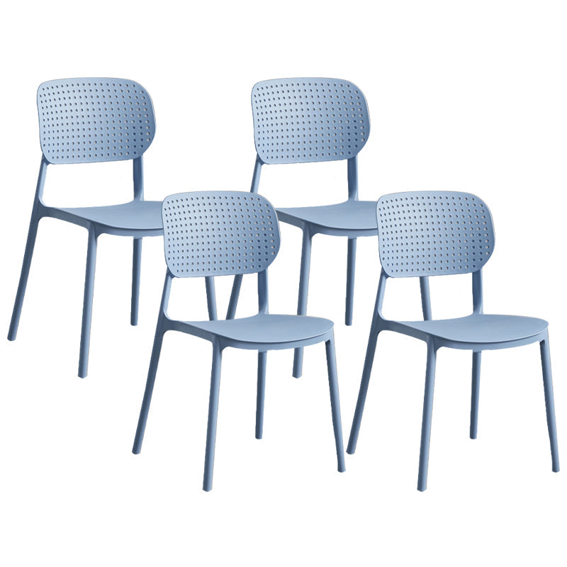 モダンホームキッチンチェアオープンバックプラスチック製ダイニングサイドチェア