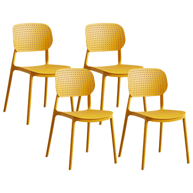 モダンホームキッチンチェアオープンバックプラスチック製ダイニングサイドチェア