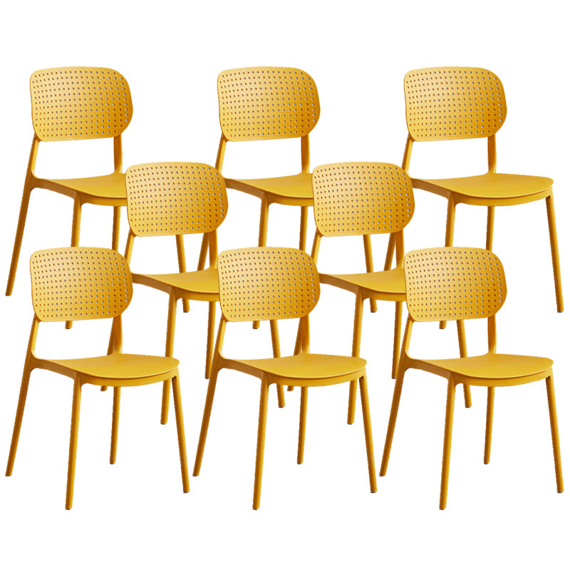 モダンホームキッチンチェアオープンバックプラスチック製ダイニングサイドチェア